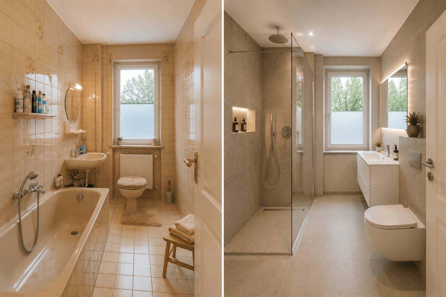 Badezimmer Vorher Nachher Umbau